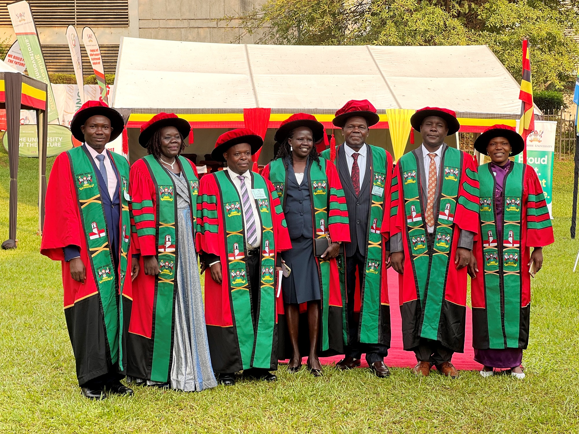Graduate students celebrating